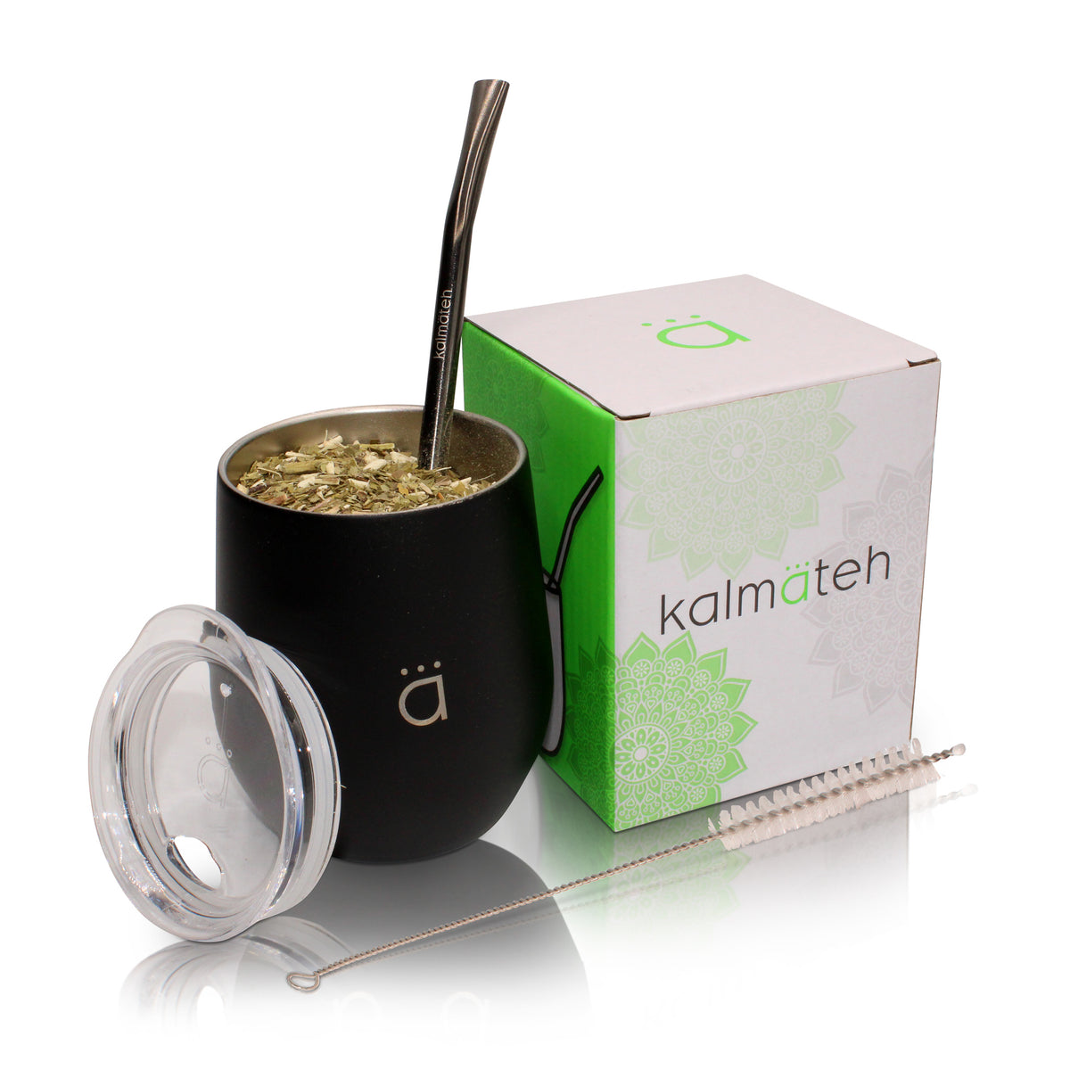 YERBA MATE KIT: MATE GOURD (8OZ) WITH BOMBILLA + THERMOS 500ML