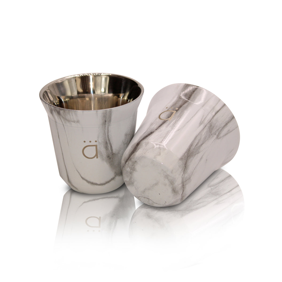 Kalmateh Espresso Coffee Stainless Steel Cups- Set of 4- 80ml