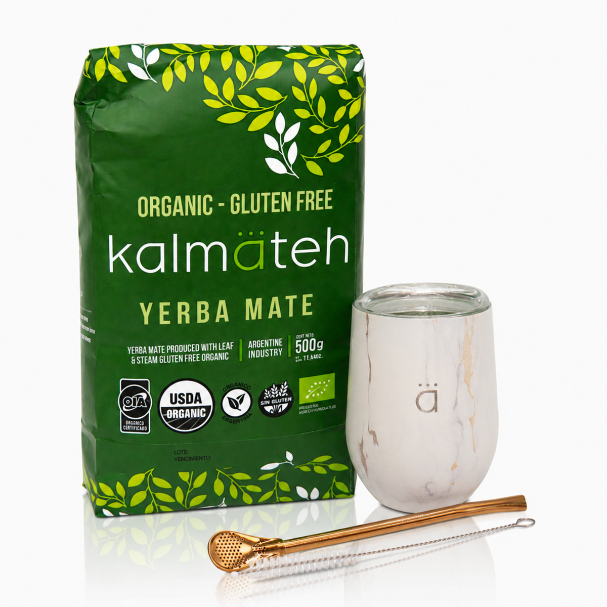 Gold Marble XL Yerba Mate Starter Set