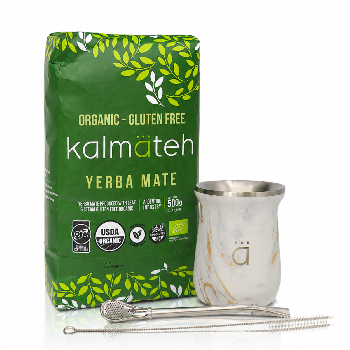 Gold Marble Modern Yerba Mate Starter Set