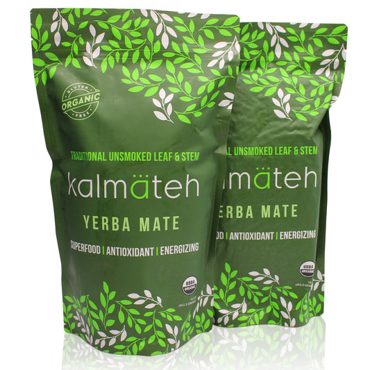 Organic Yerba Mate by Kalmateh - 2 lb. Traditional Unsmoked (2 Packs)