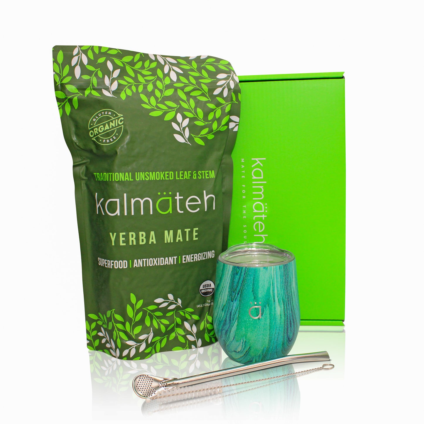 Turquoise Yerba Mate Starter Set- 8 oz