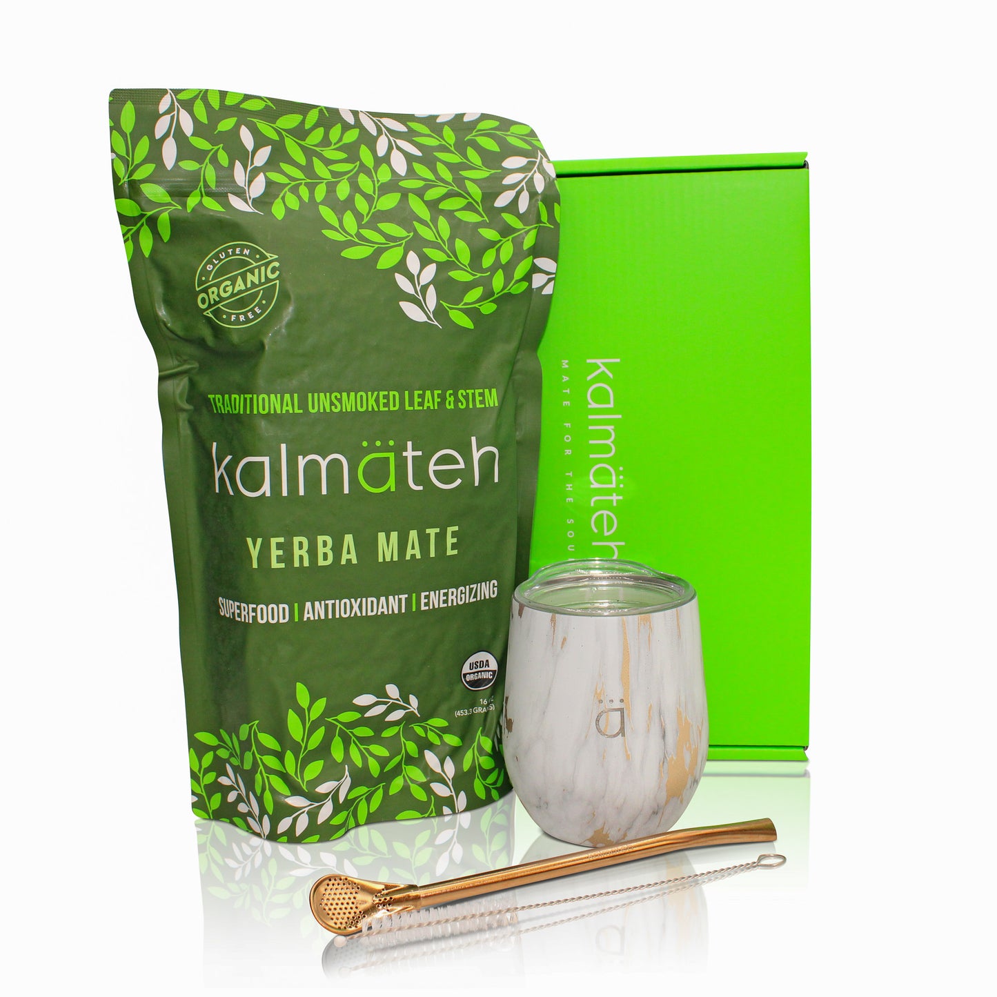 Gold Marble Yerba Mate Starter Set- 8 oz