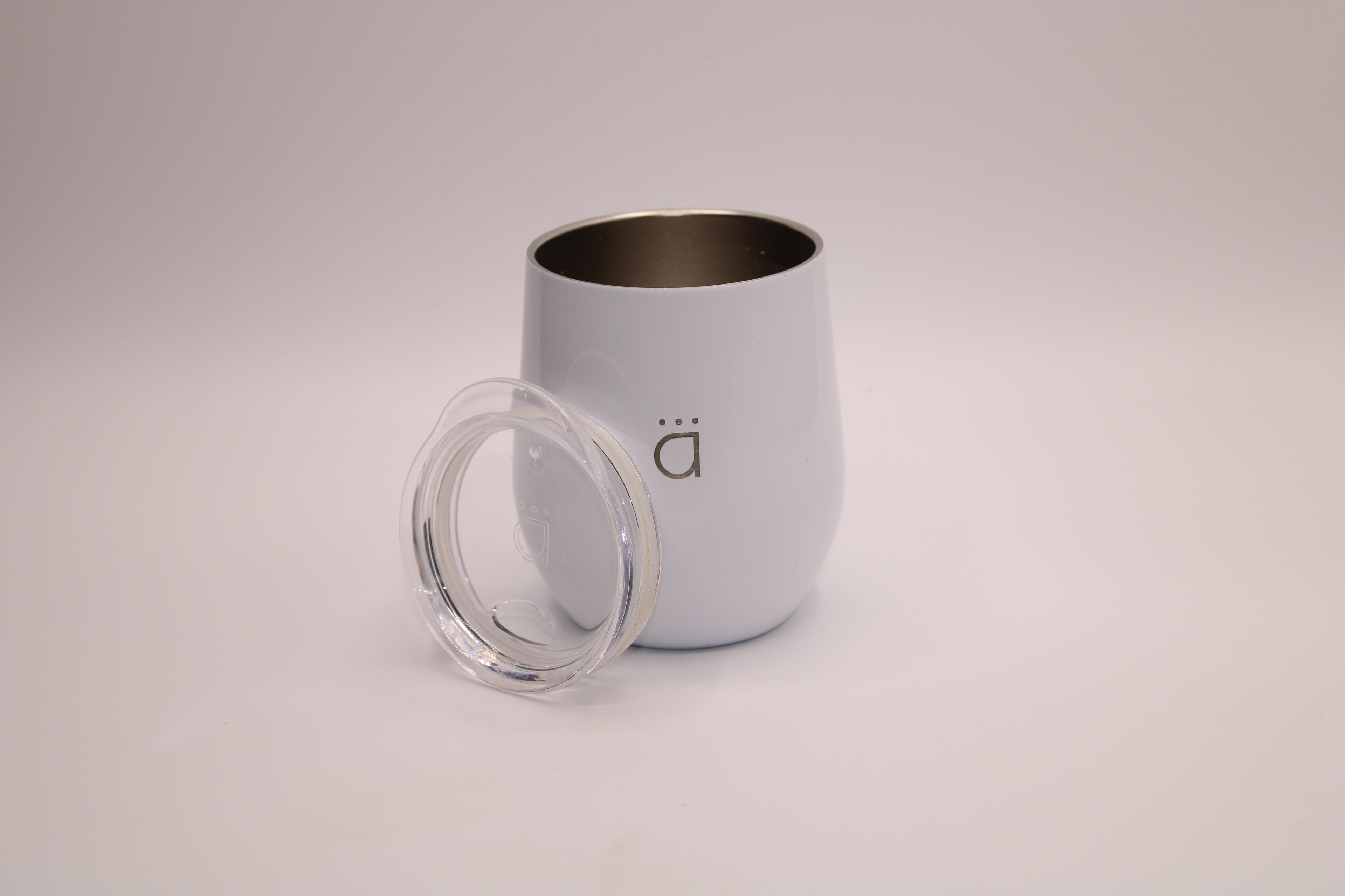 White Classic Yerba Mate Gourd 8oz with Bombilla