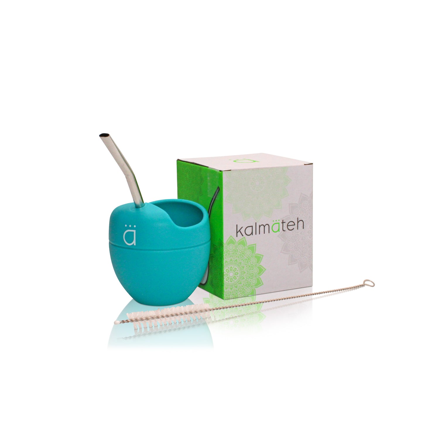 Turquoise Silicone Yerba Mate Gourd 5oz with Bombilla