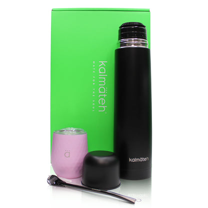 Matte Black & Pastel Pink Classic Yerba Mate Set