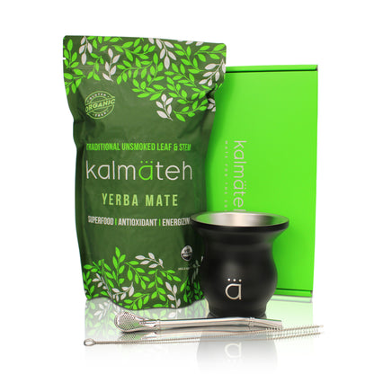 Matte Black Elegant Yerba Mate Starter Set