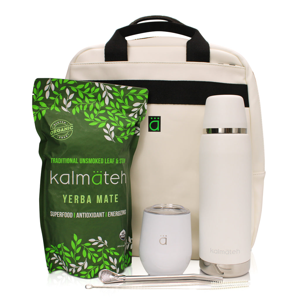 White Complete Yerba Mate Set