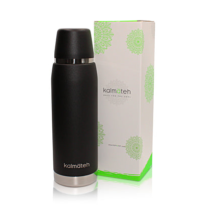 Matte Black Petite Gourd and Sport Thermos Set