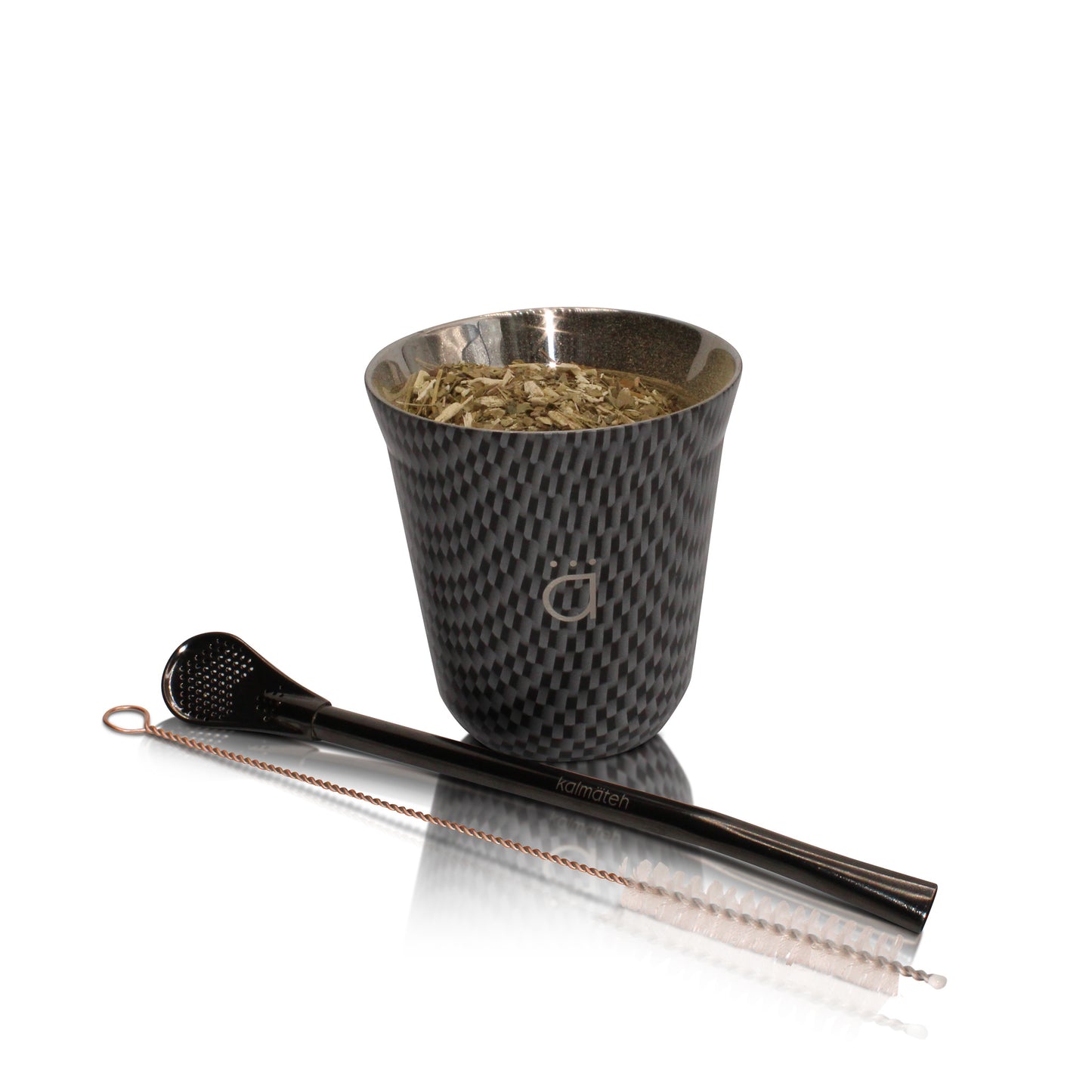 Galactic Black Petite Yerba Mate Gourd 5oz with Bombilla