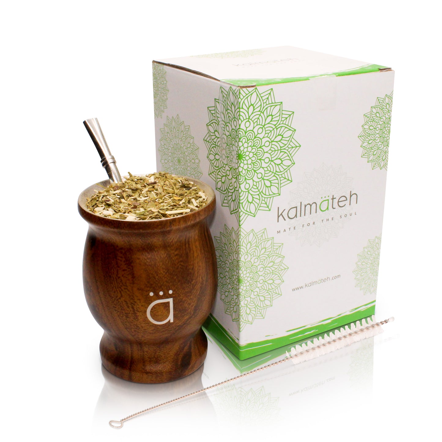 Wood Traditional Yerba Mate Gourd 8,6oz with Bombilla