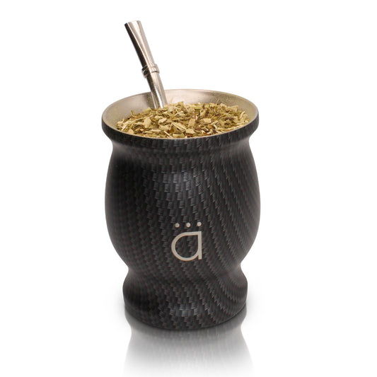 Galactic Black Traditional Yerba Mate Gourd 8,6oz with Bombilla