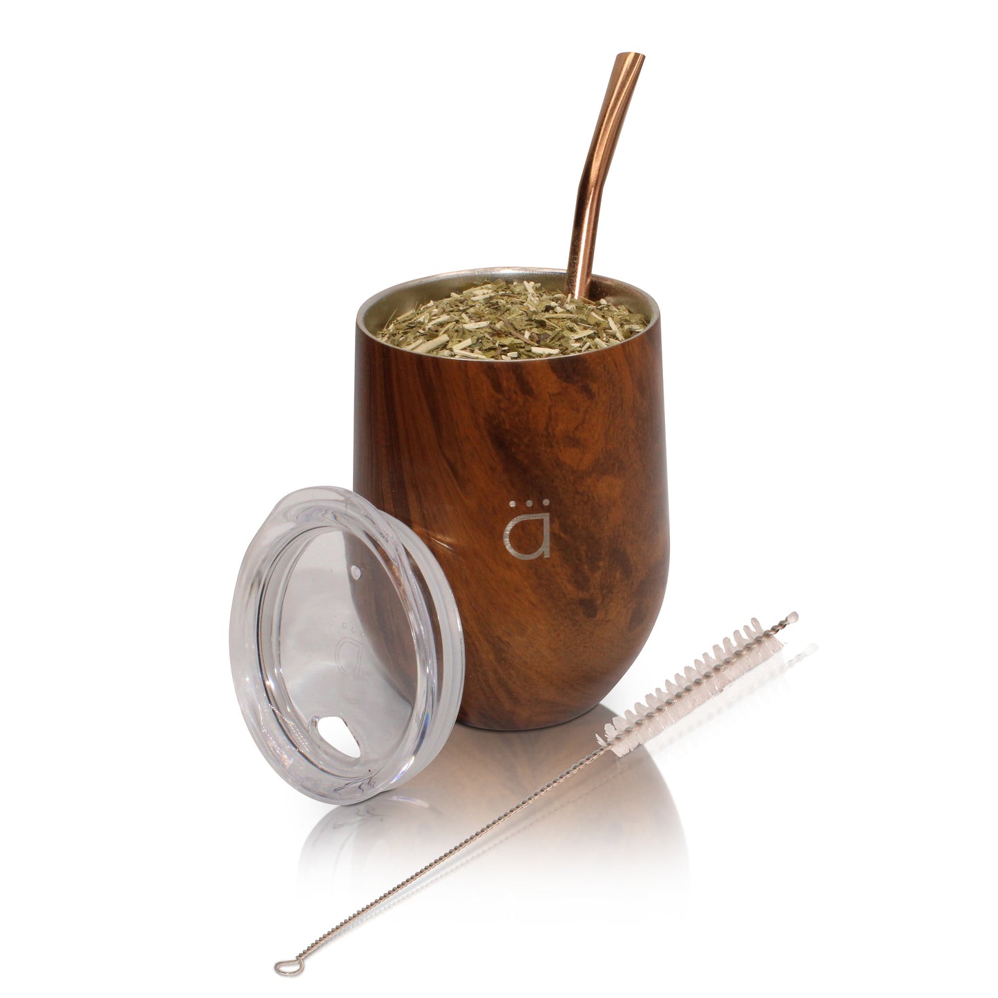 Wood XL Yerba Mate Gourd 12oz with Bombilla