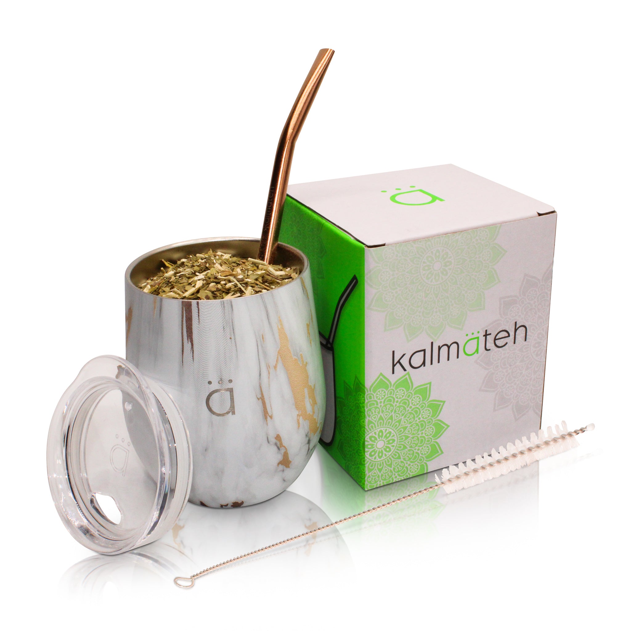 Gold Marble Classic Yerba Mate Large Set
