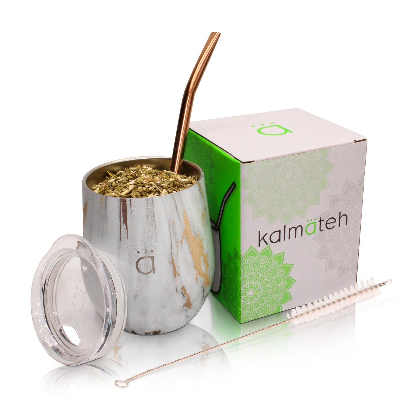 Gold Marble Yerba Mate Starter Set- 8 oz