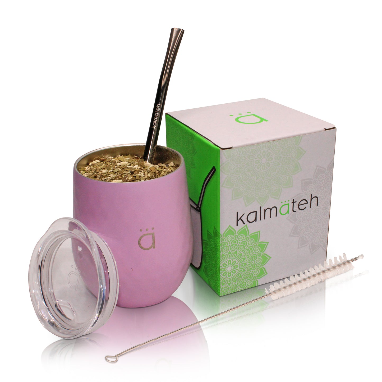 Matte Black & Pastel Pink Yerba Mate Set