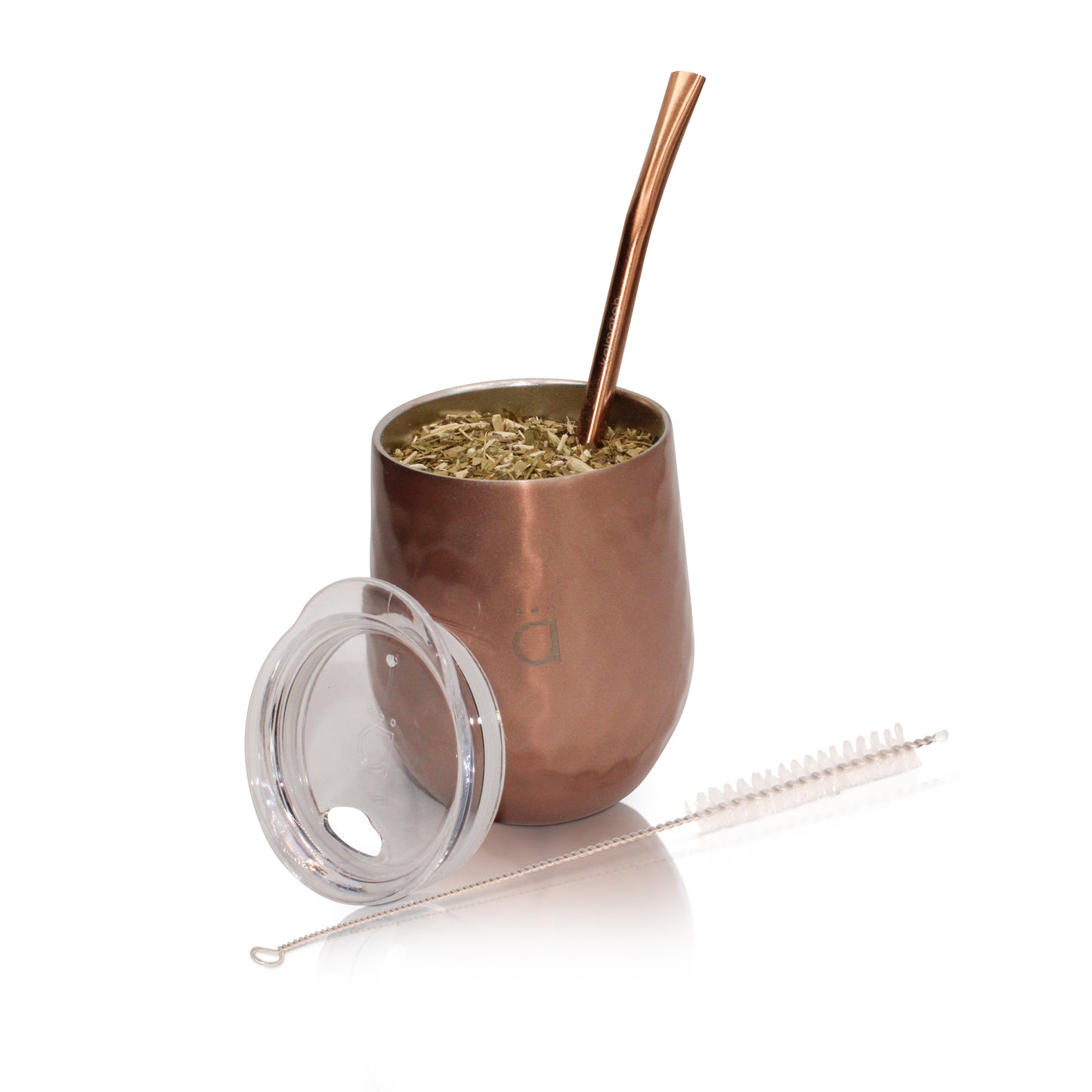 Rose Gold Classic Yerba Mate Gourd 8oz with Bombilla