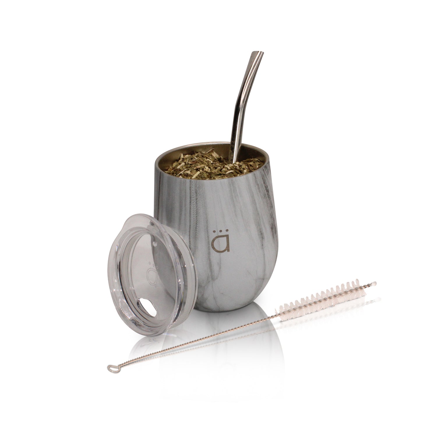 Marble Classic Yerba Mate Gourd 8oz with Bombilla