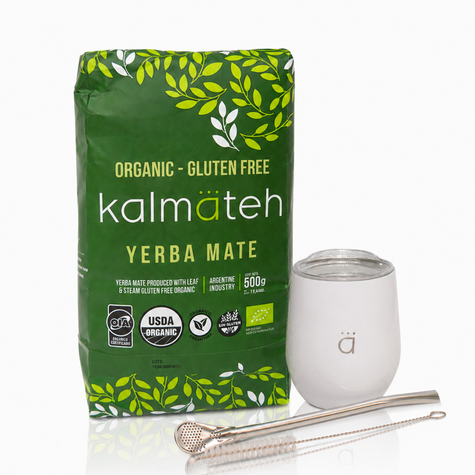 Juego de iniciación para yerba mate clásica blanca