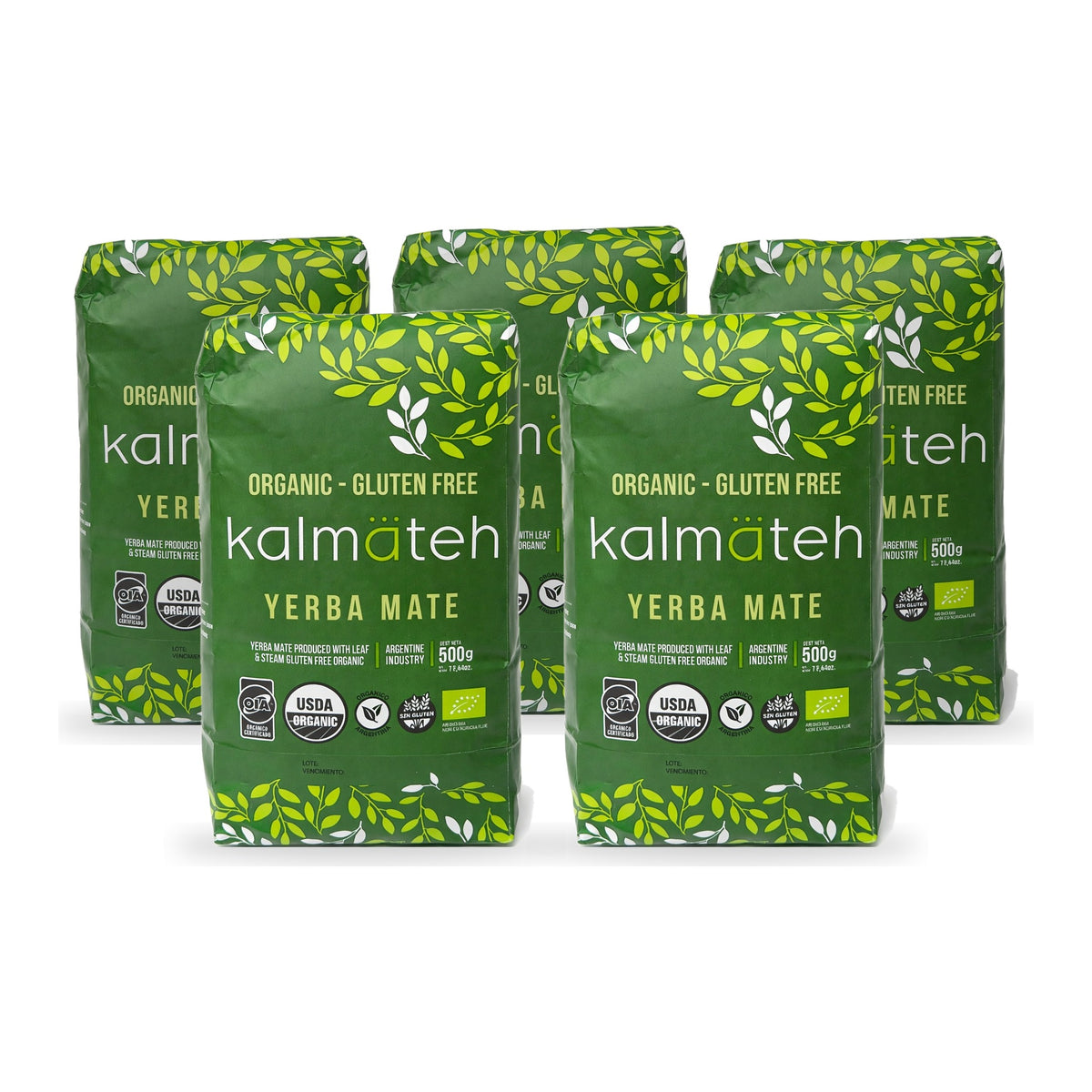 Organic Yerba Mate by Kalmateh - 5 Pack