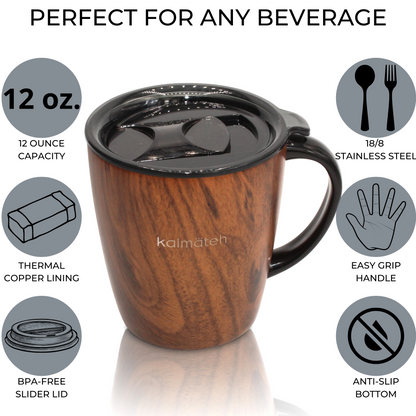 Wood Coffee & Tea Mug- 12 oz