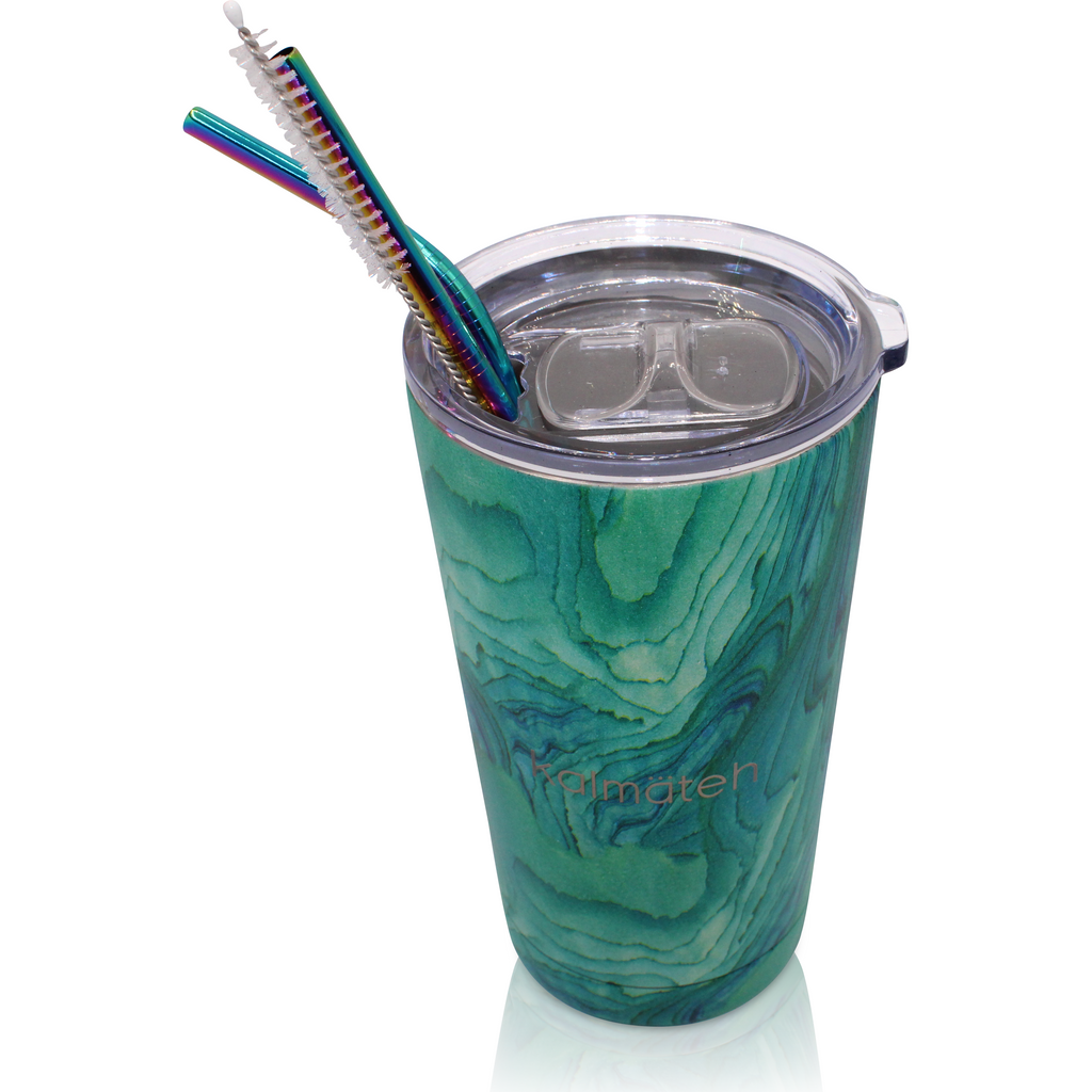 Turquoise Travel Tumbler (with 2 Straws)