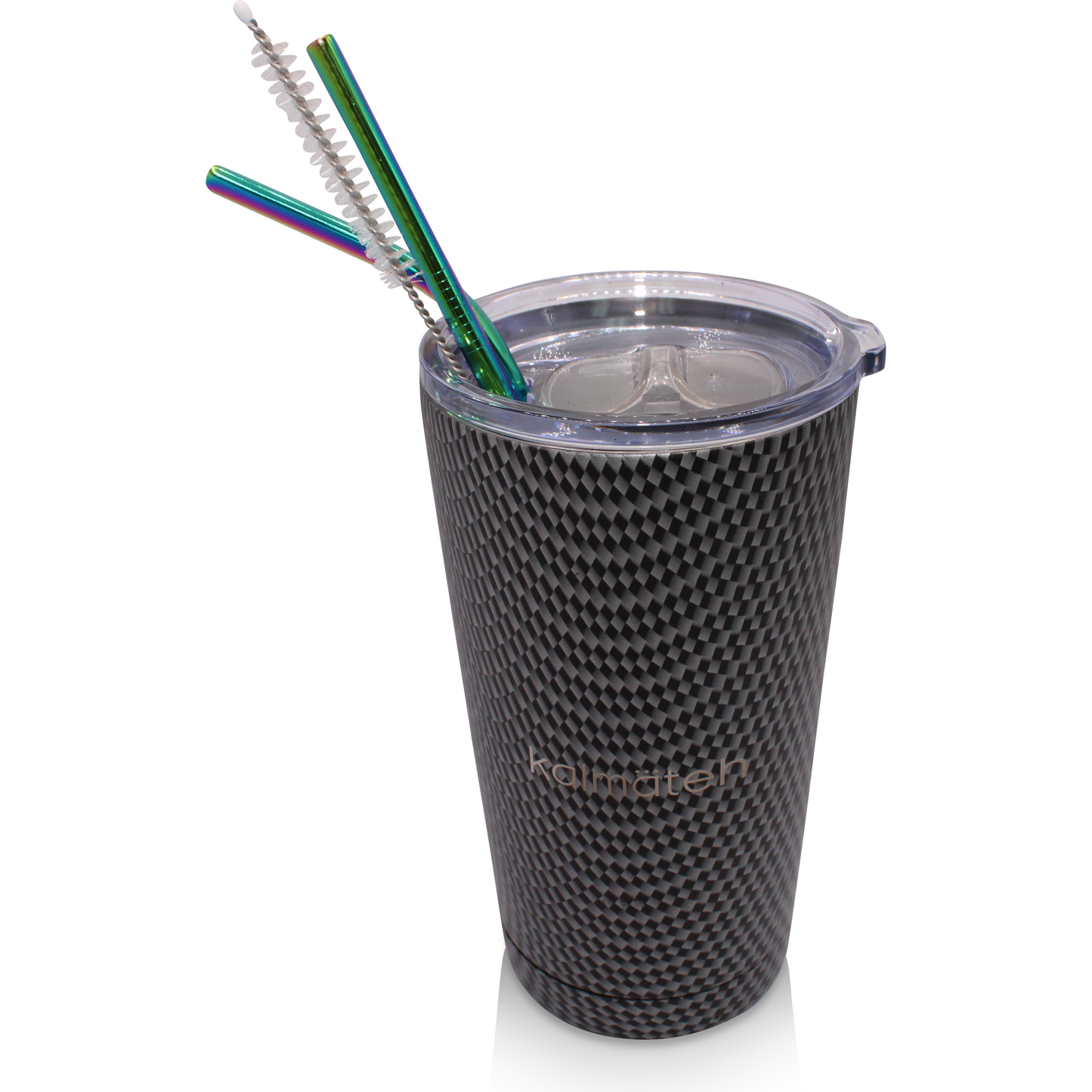 Galactic Black Travel Tumbler (with 2 Straws)