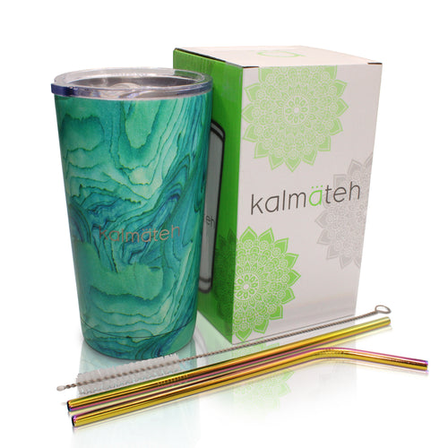 Turquoise Travel Tumbler (with 2 Straws)