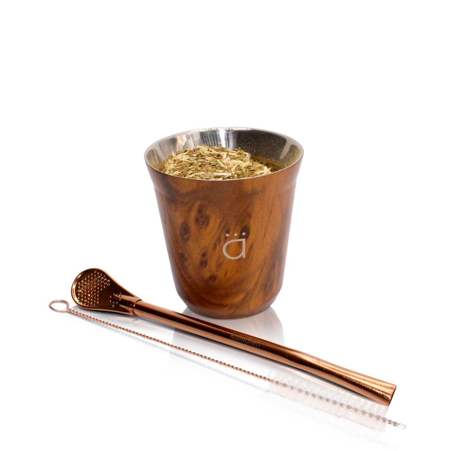 Wood Petite Travel Size Yerba Mate Set