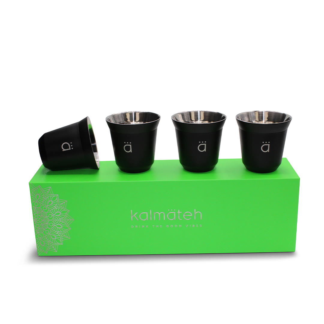 Matte Black Espresso Coffee Cups (Set of 4)- 2.7oz