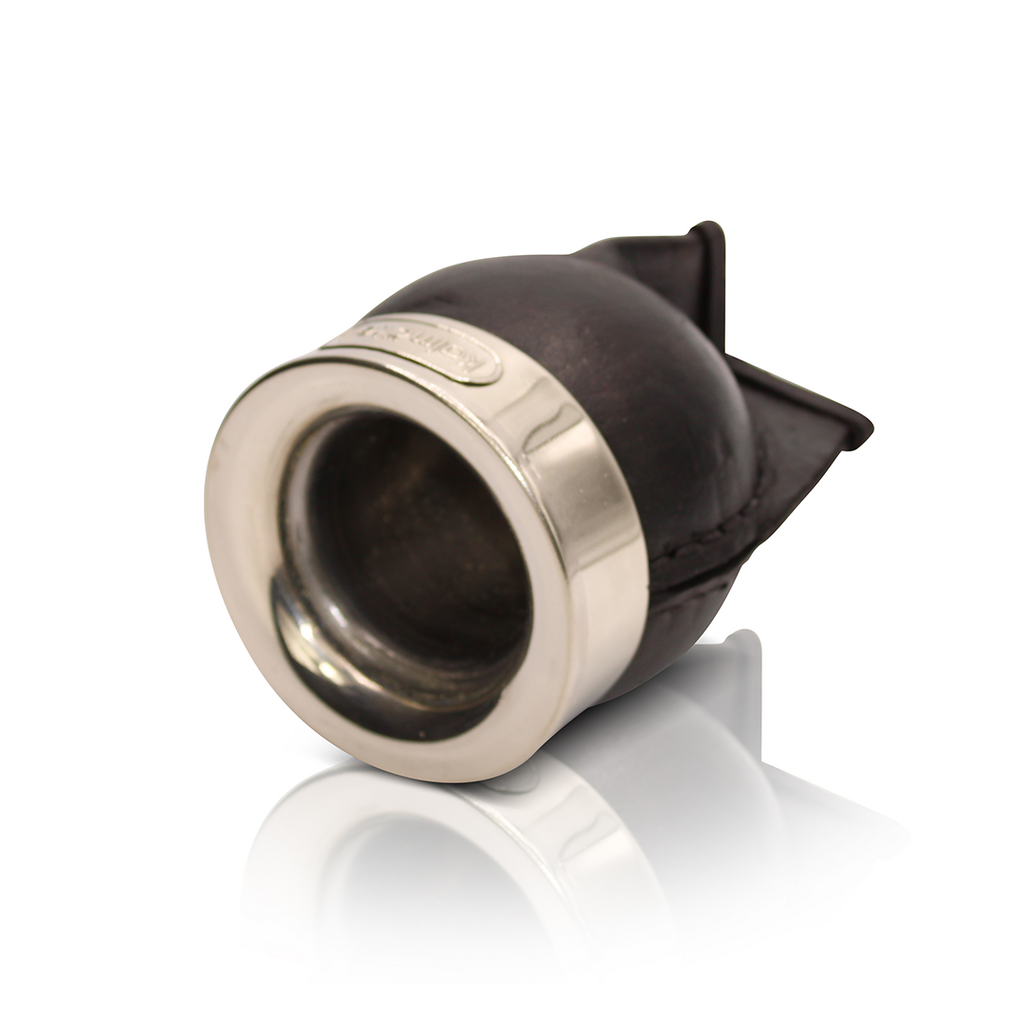 Black Leather Traditional Imperial Mate Gourd with Alpaca Bombilla