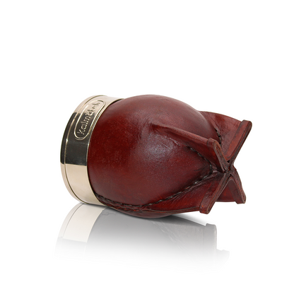 Traditional Imperial Mate Gourd with Alpaca Bombilla- Brown Leather