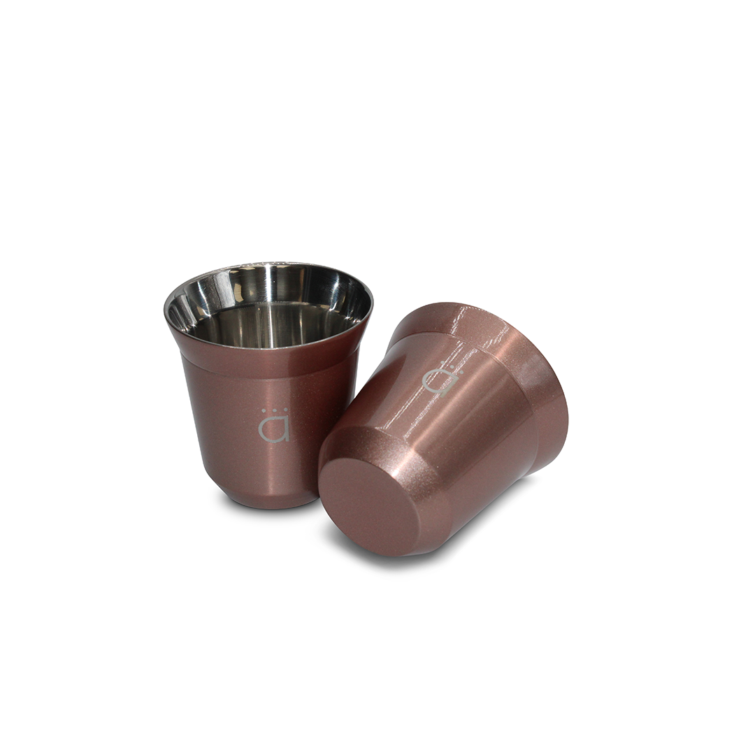 Rose Gold Espresso Coffee Cups (Set of 4)- 2.7oz