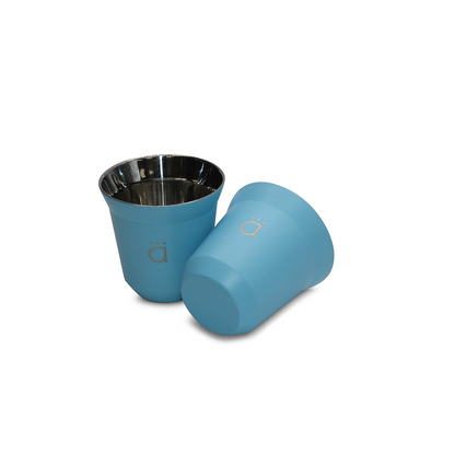 Sky Blue Espresso Coffee Cups (Set of 4)- 2.7oz