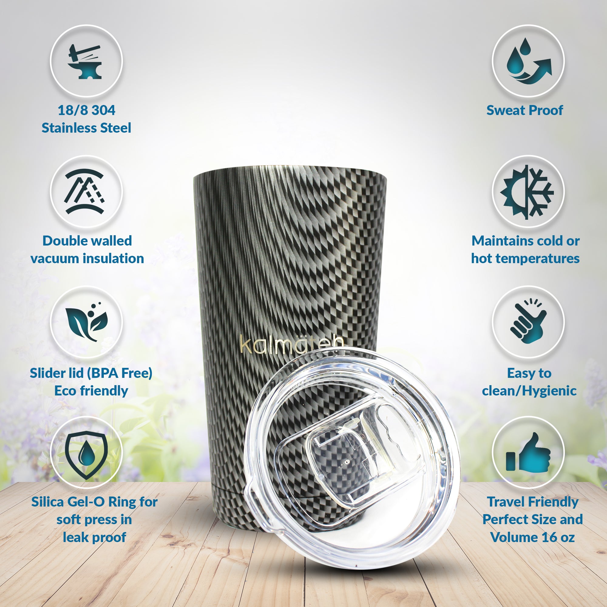 Juego de vasos de viaje Galactic Black