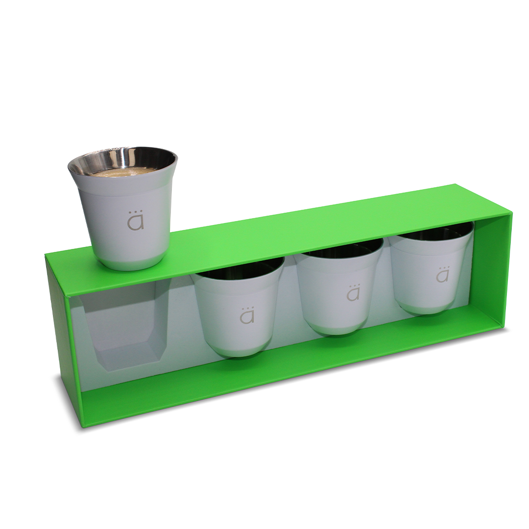 White Espresso Coffee Cups (Set of 4)- 2.7oz